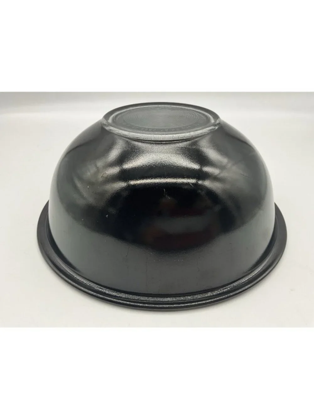 Pyrex Vintage Nesting Mixing Bowls Clear Bottom Black Set of 3 - 322 / 325 / 325